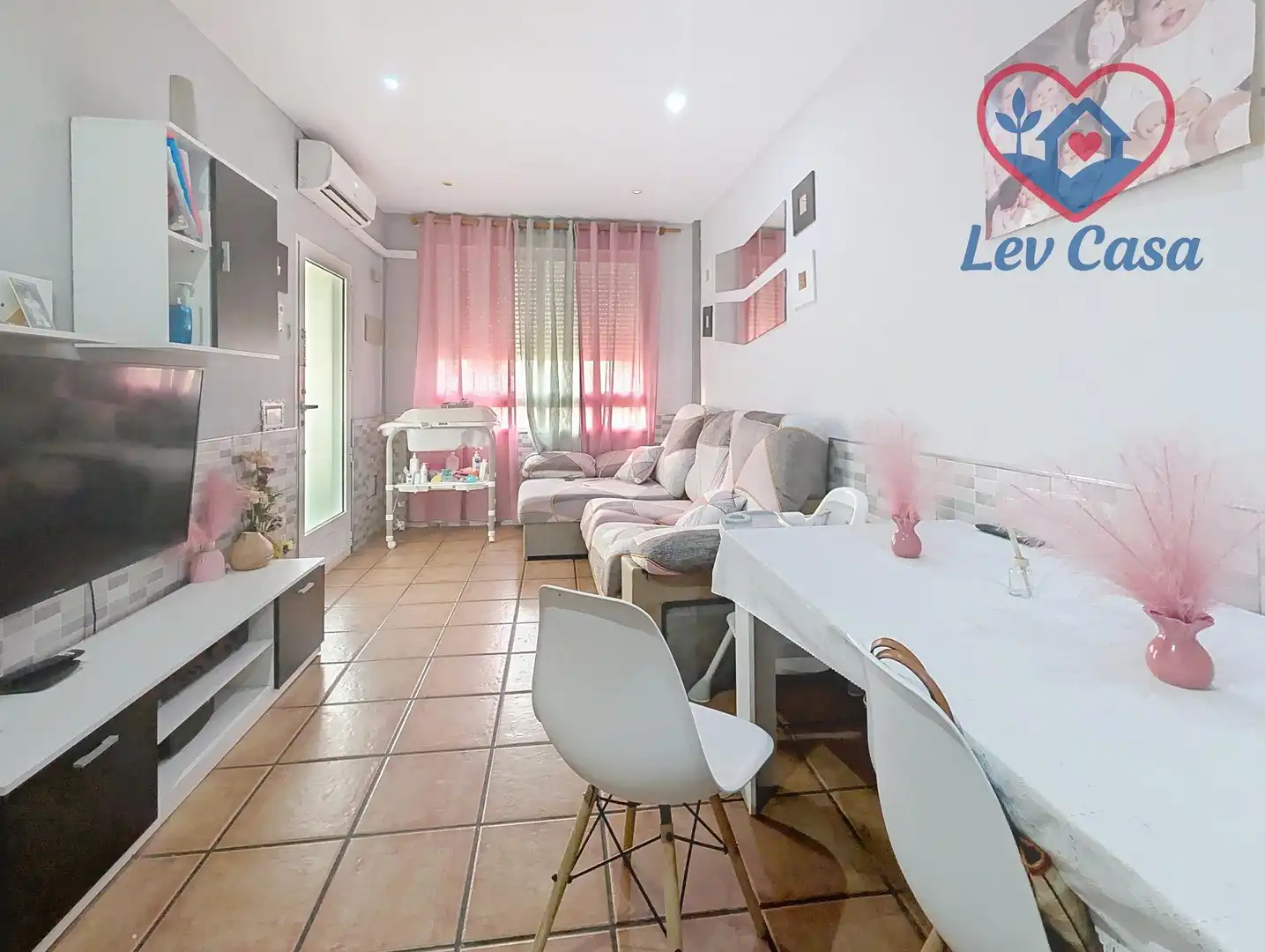 Sala d'estar de Apartament en venda en Fuente Álamo de Murcia amb Aire condicionat, Calefacció i Moblat
