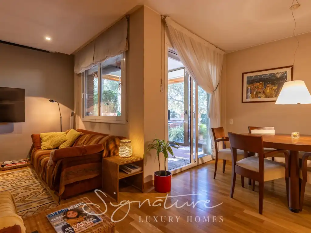 Sala d'estar de Planta baixa de lloguer en Sant Cugat del Vallès amb Aire condicionat, Jardí privat i Terrassa