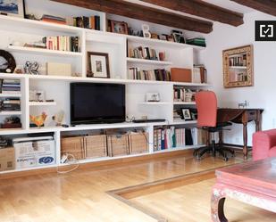 Living room of Flat to rent in  Madrid Capital  with Air Conditioner, Heating and Furnished