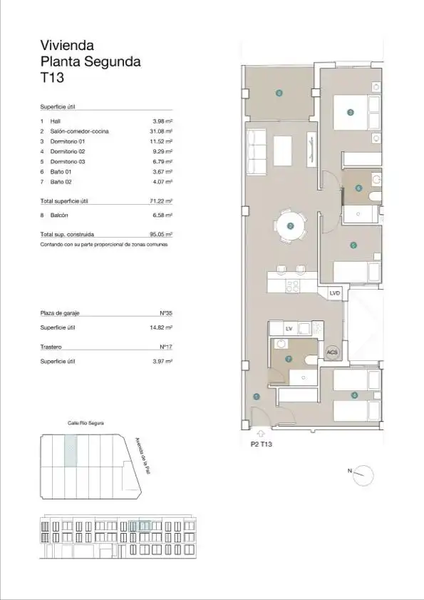 Piso en venta en Jacarilla con Terraza, Piscina y Piscina comunitaria