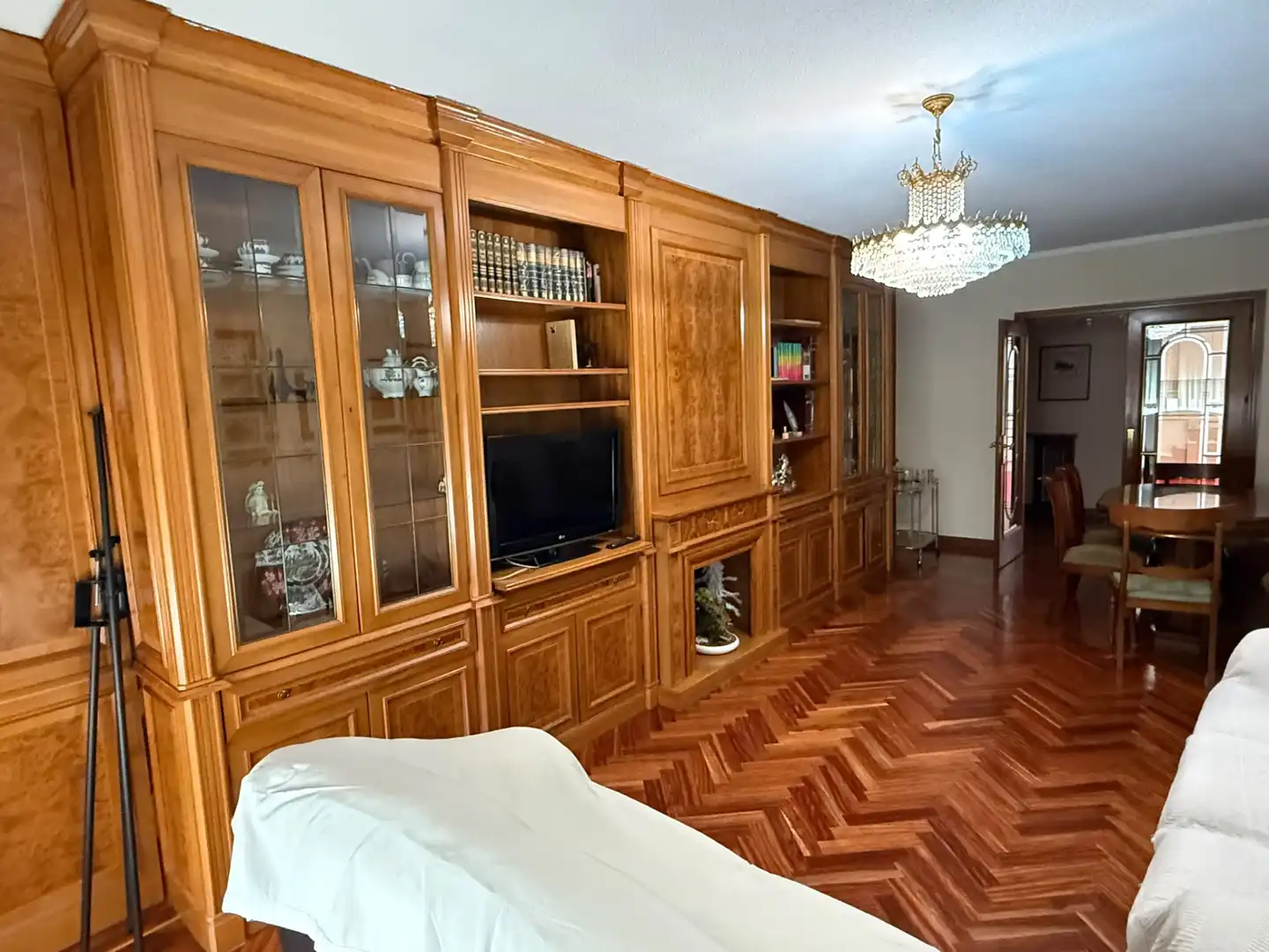 Wohnzimmer von Wohnung zur Miete in Madrid mit Heizung, Terrasse und Möbliert