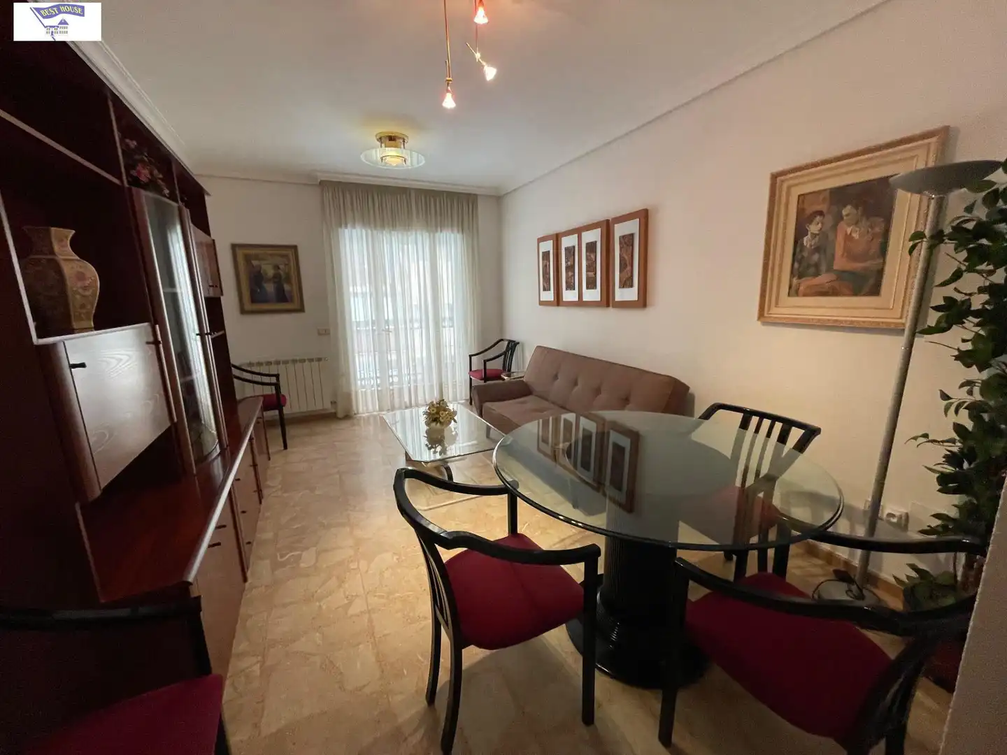 Living room of Apartments for rent in  Albacete Capital  with Heating, Furnished and Balcony
