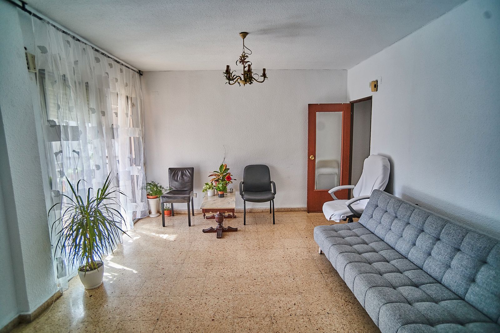 Sala d'estar de Pis en venda en  Valencia Capital amb Jardí privat, Moblat i Balcó