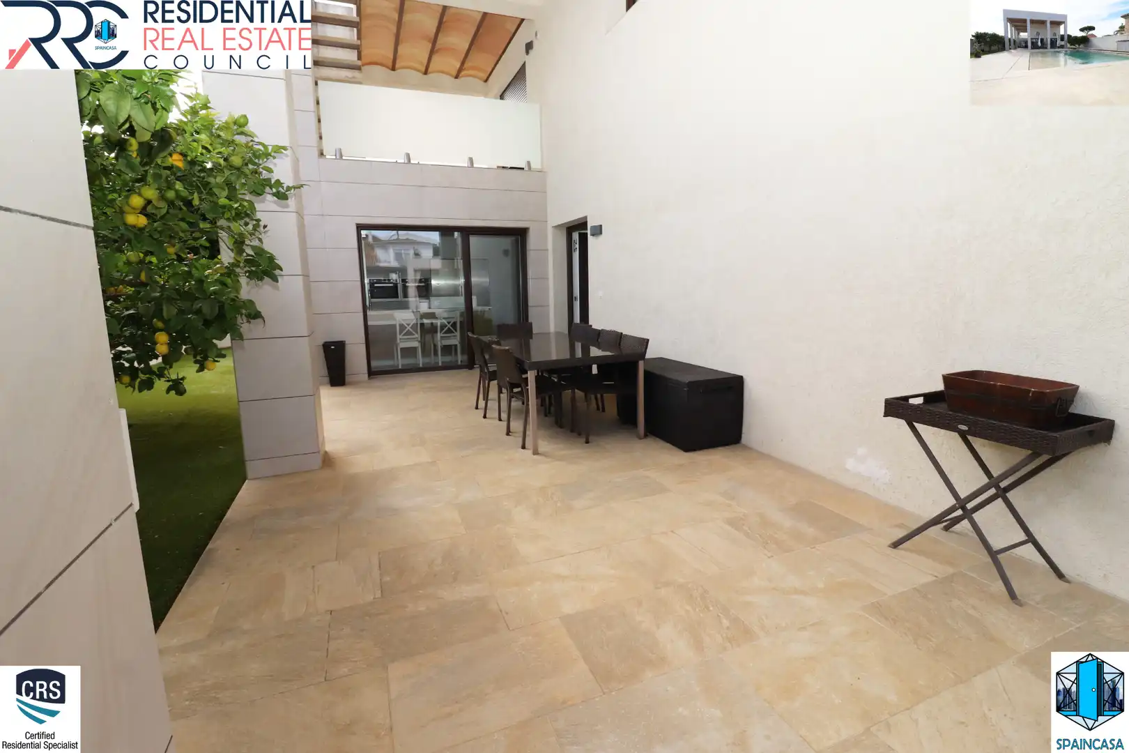 Terrassa de Casa o xalet en venda en Aljaraque amb Aire condicionat, Traster i Piscina