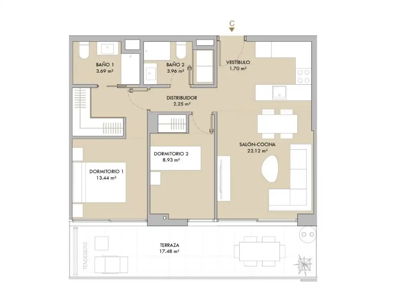 Flat for sale in Roquetas de Mar  with Air Conditioner, Heating and Terrace