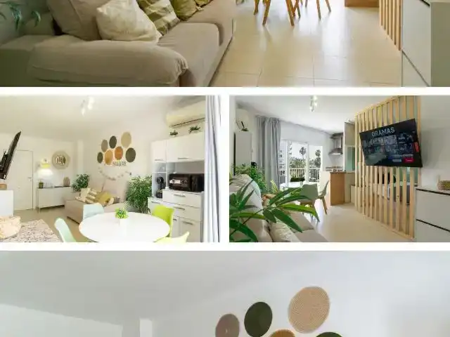 Living room of Flat for rent in Benalmádena  with Air Conditioner, Swimming Pool and Furnished