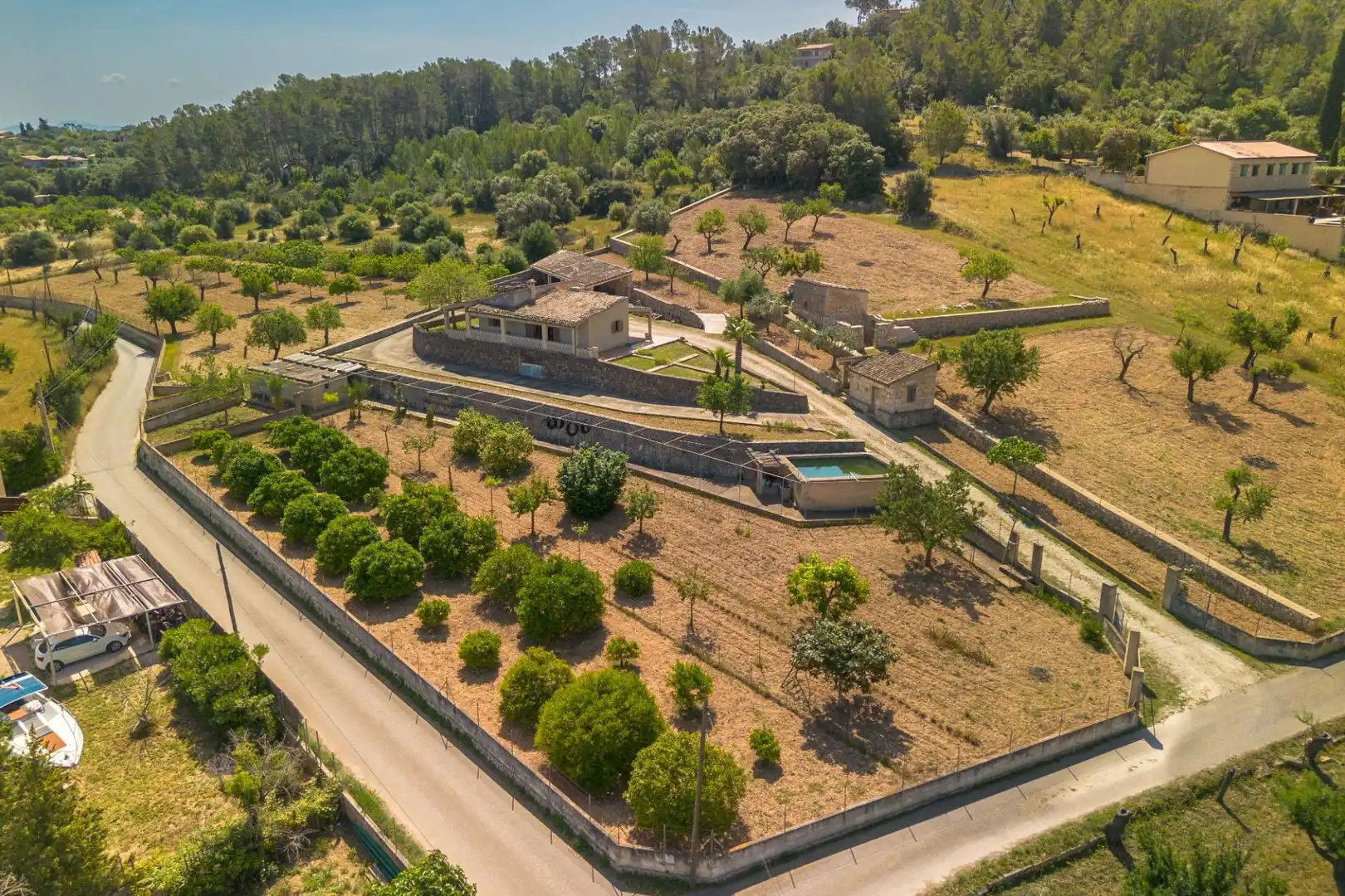 Vista exterior de Finca rústica en venta en Selva con Jardín privado, Terraza y Trastero