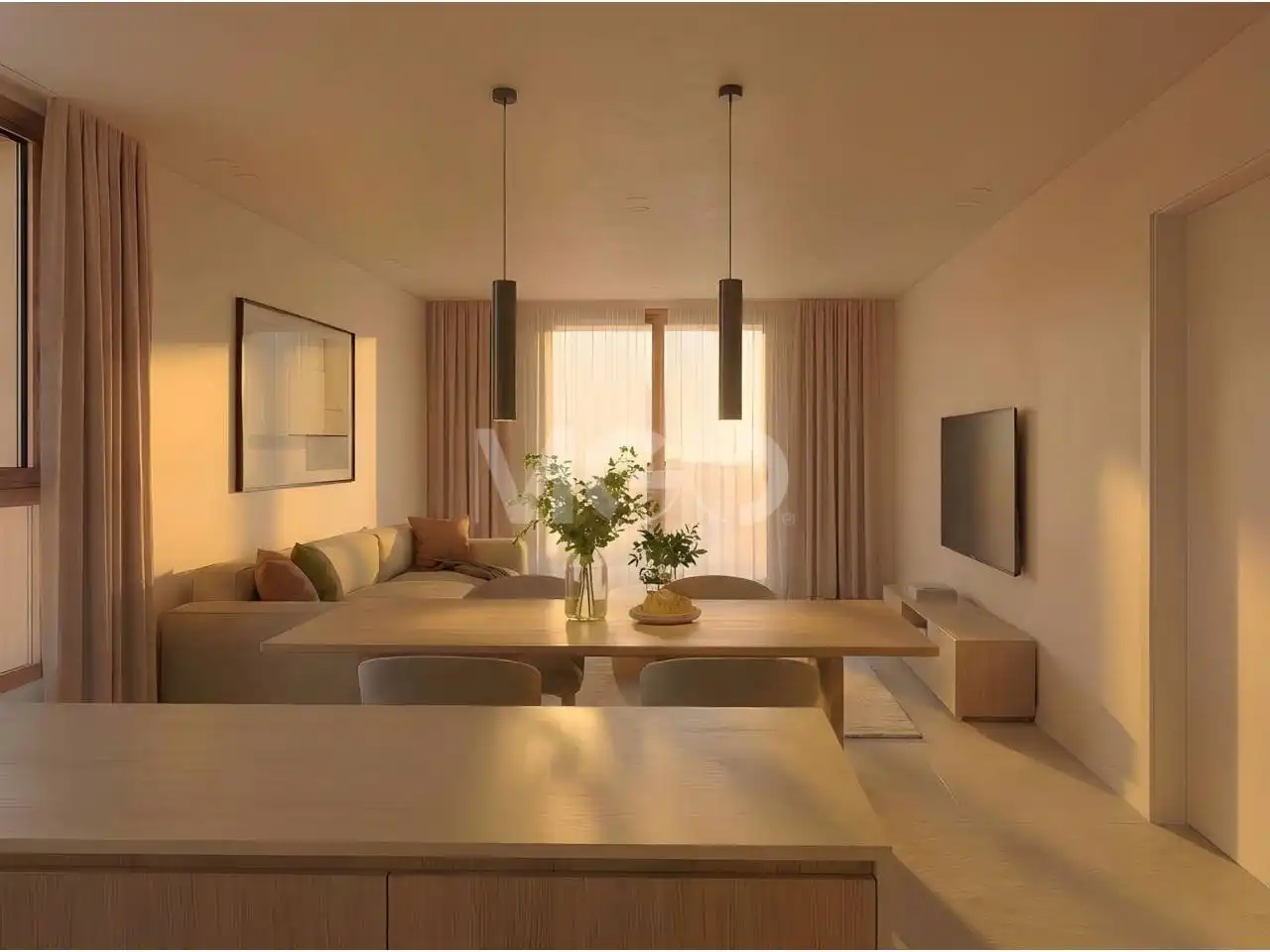 Living room of Flat for sale in Calldetenes  with Heating and Terrace