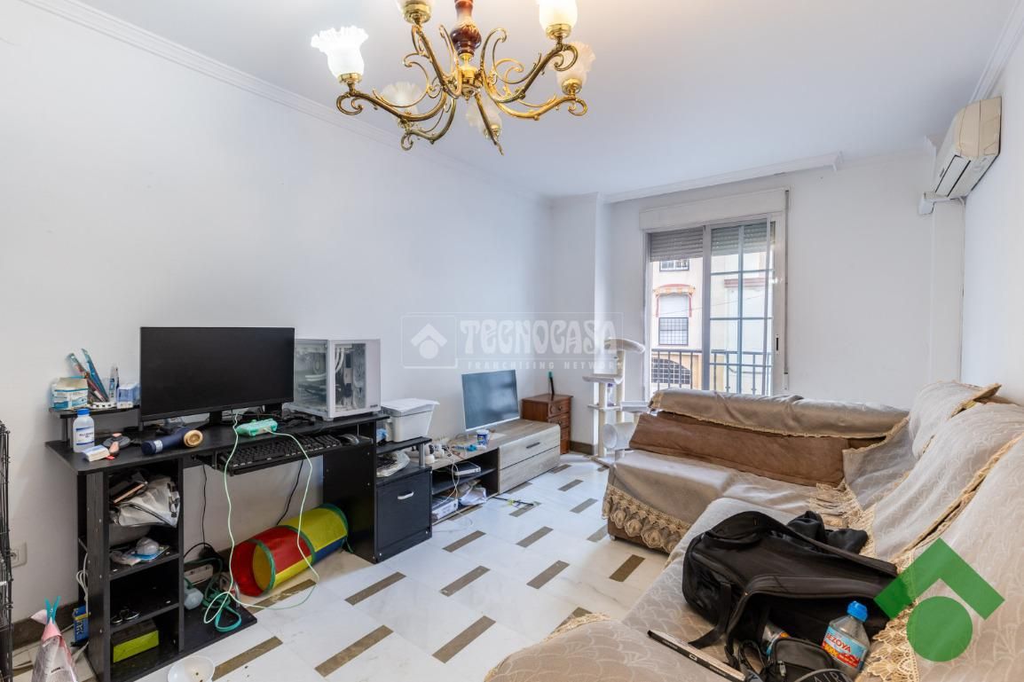 Living room of Flat for sale in Albolote  with Air Conditioner, Furnished and Balcony