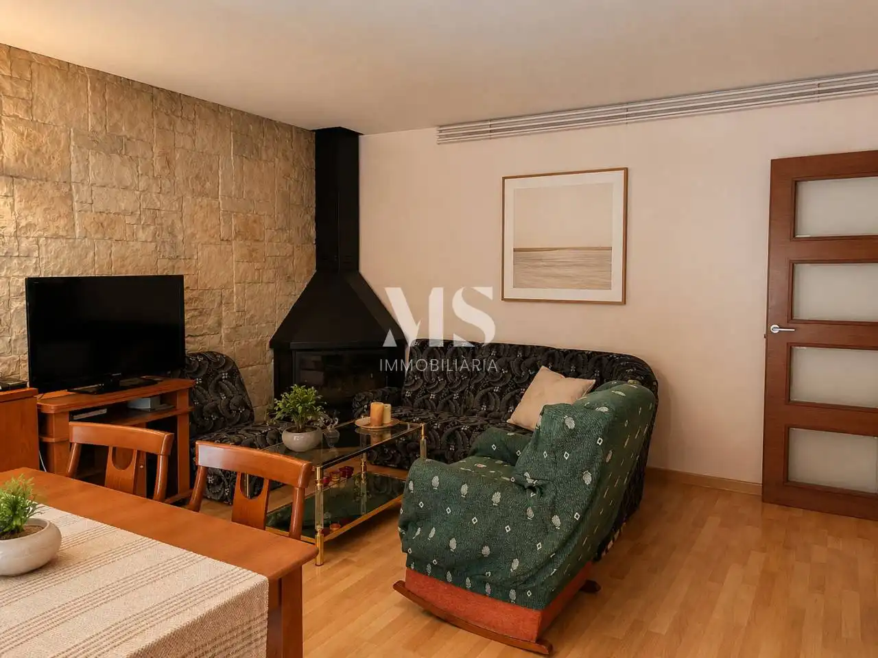 Sala d'estar de Pis en venda en Sant Quirze de Besora amb Calefacció, Parquet i Terrassa