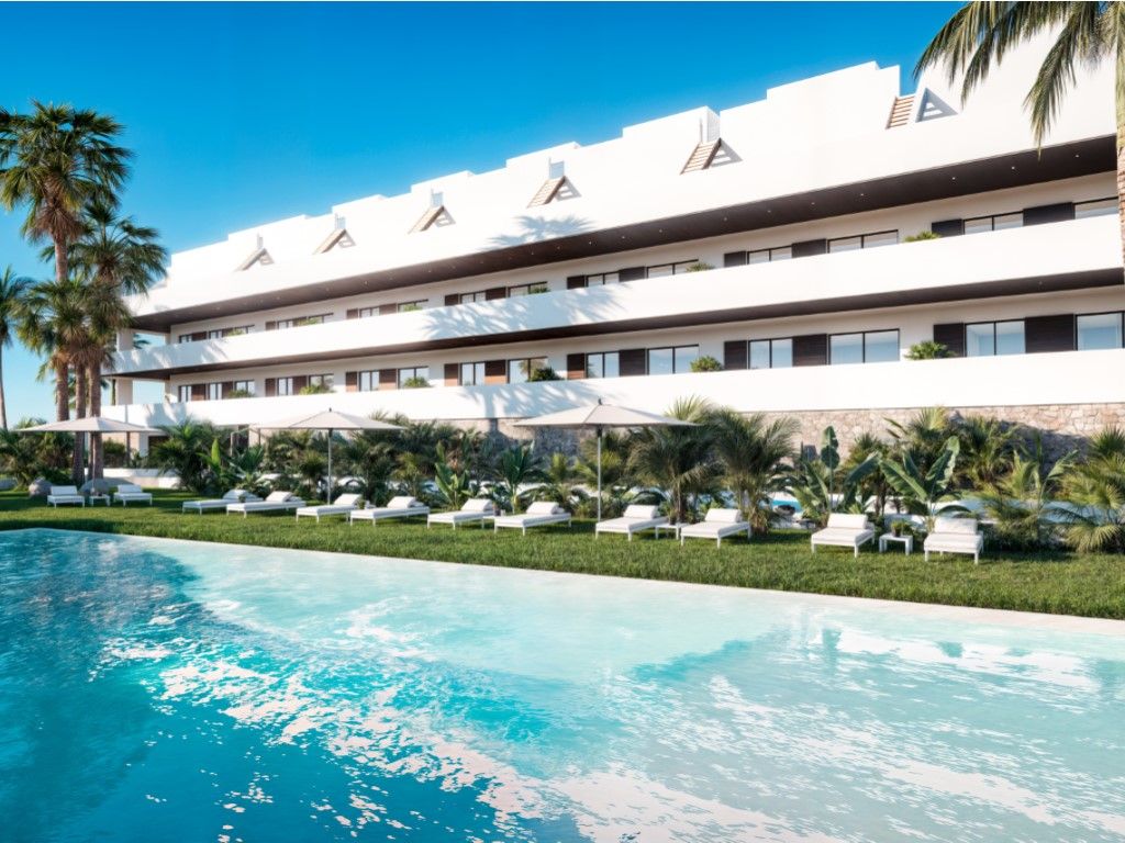 Schwimmbecken von Wohnungen zum Verkauf in Finestrat mit Terrasse, Schwimmbad und Möbliert