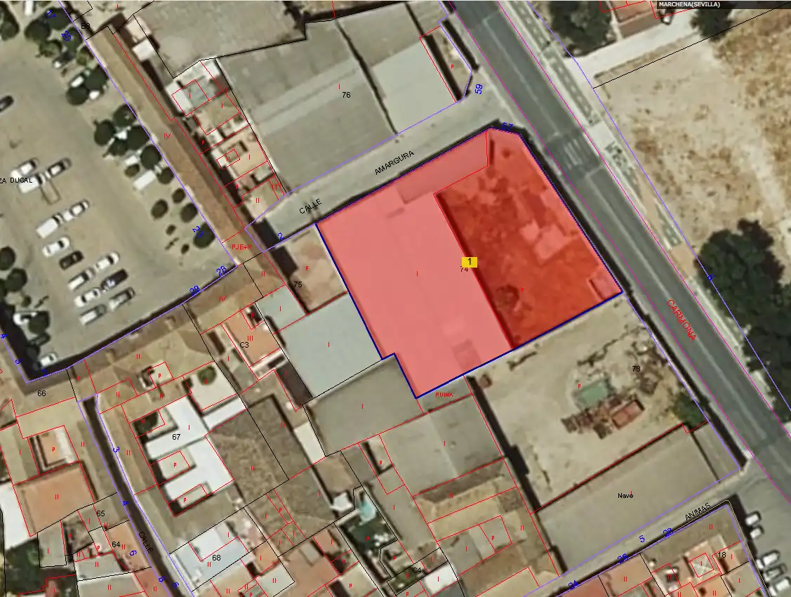 Vista exterior de Nave industrial en venta en Marchena