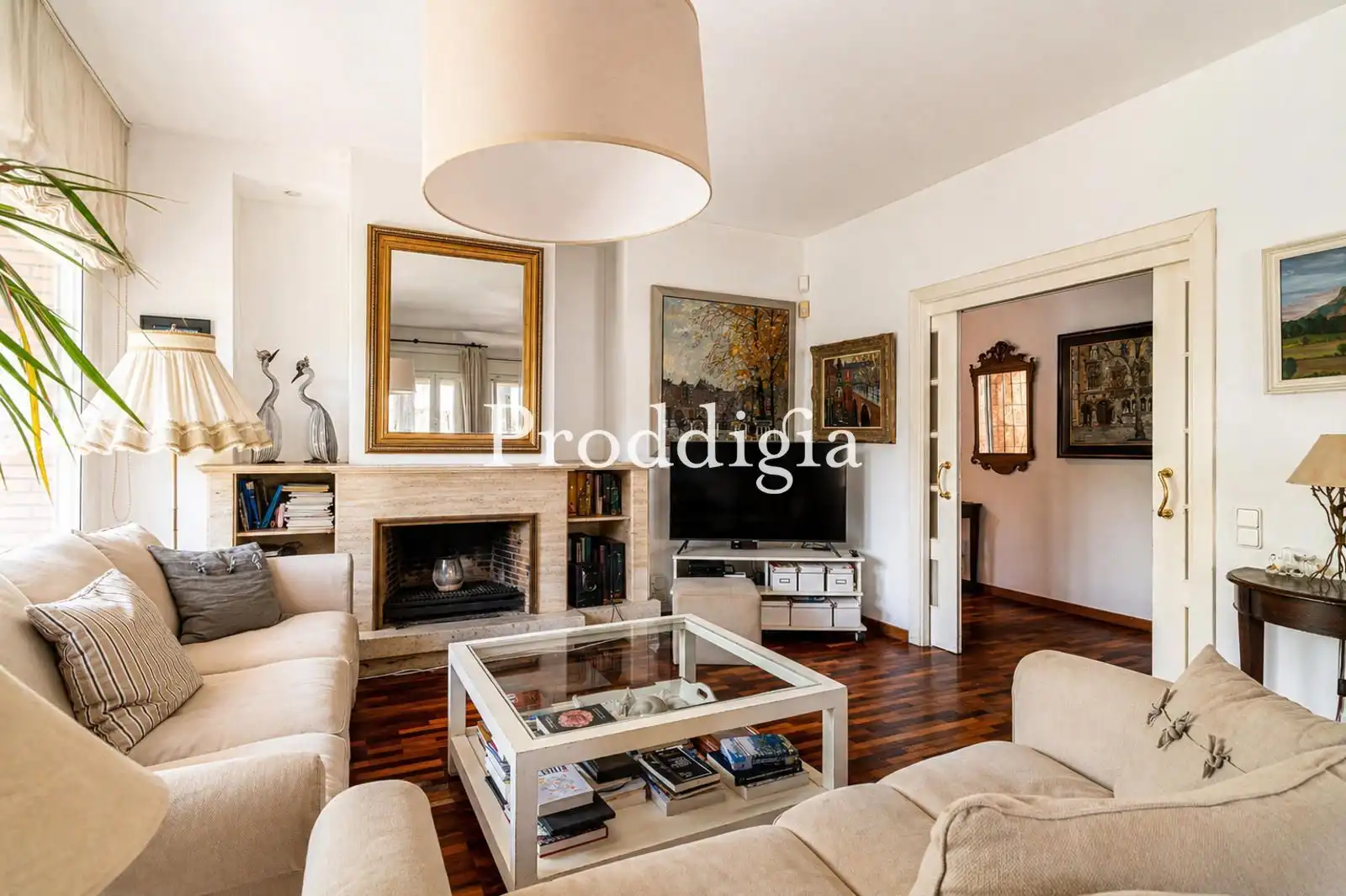 Living room of Houses for sale in Sant Cugat del Vallès  with Heating and Swimming Pool