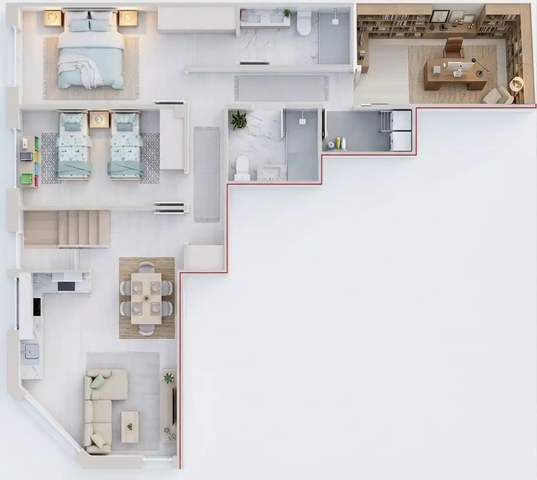 Wohnung zum Verkauf in Boiro mit Heizung, Abstellraum und Balkon