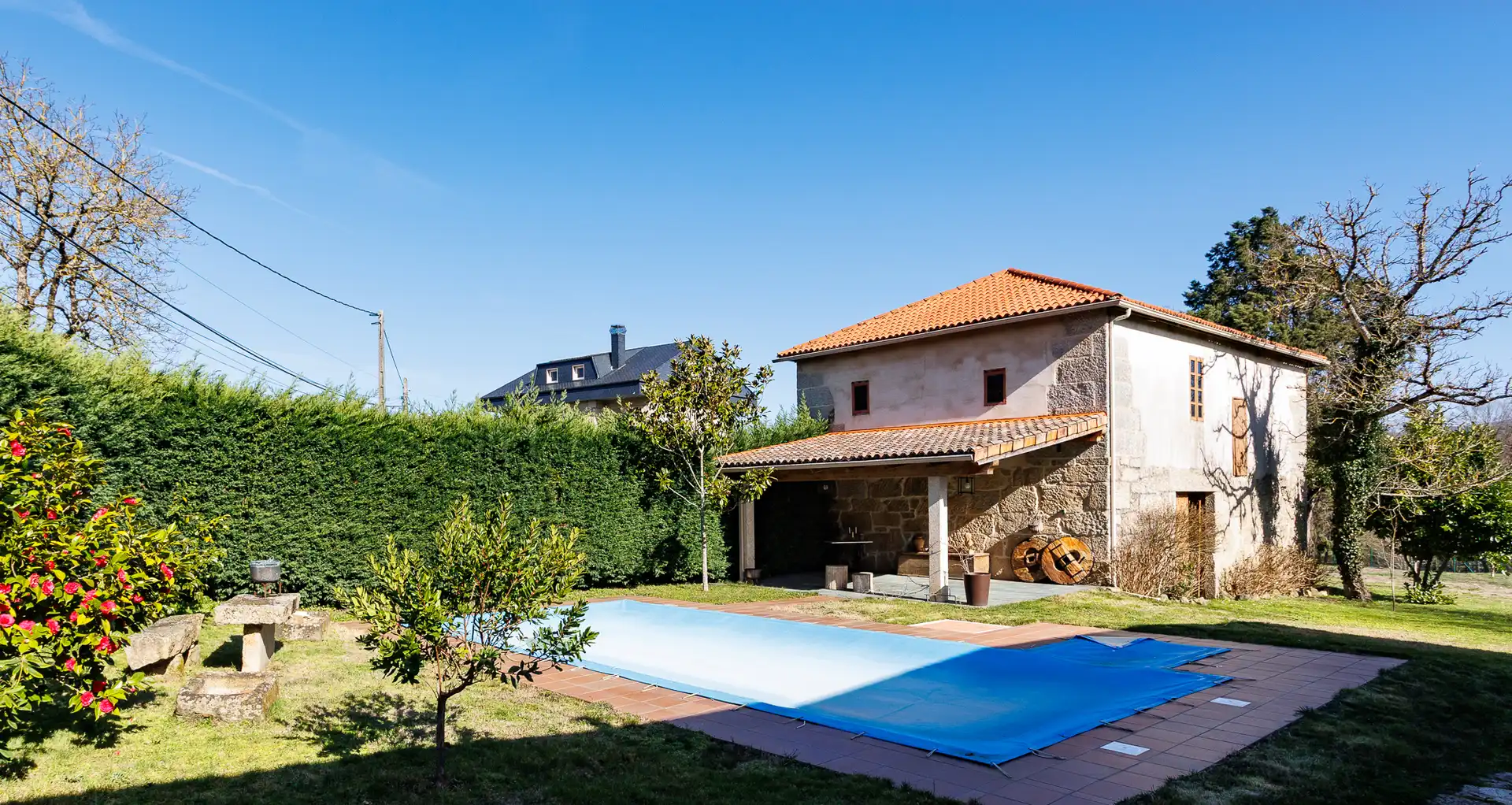 Schwimmbecken von Country house zum Verkauf in Vilar de Barrio mit Schwimmbad