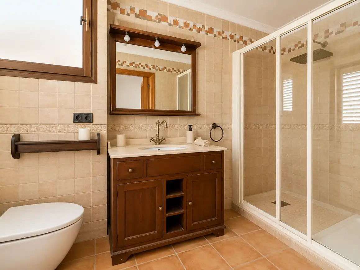 Bathroom of Houses for rent in La Nucia  with Air Conditioner, Terrace and Swimming Pool