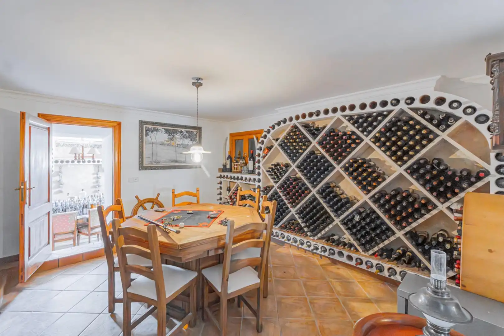 Esszimmer von Country house zum Verkauf in  Palma de Mallorca mit Klimaanlage, Privatgarten und Terrasse