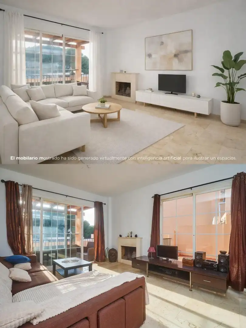 Sala de estar de Casa o chalet en venta en Mijas con Jardín privado, Terraza y Trastero