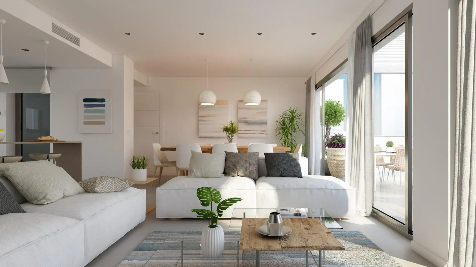 Sala de estar de Apartamento en venta en Casares con Jardín privado, Terraza y Piscina comunitaria