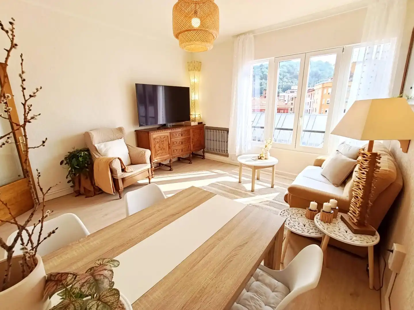 Living room of Flat for sale in Langreo  with Heating, Storage room and Furnished