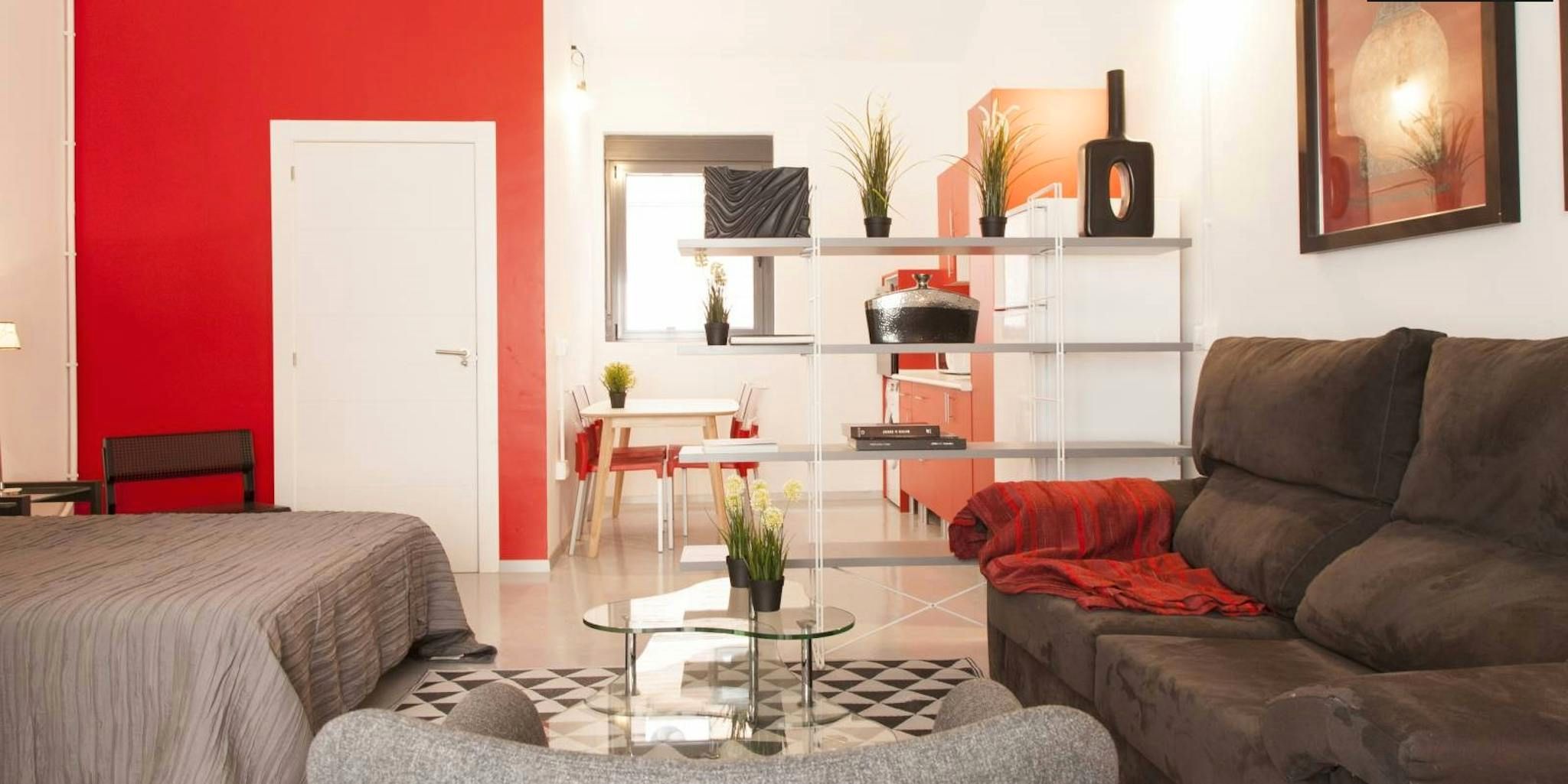 Living room of Flat to rent in  Madrid Capital  with Air Conditioner, Heating and Furnished