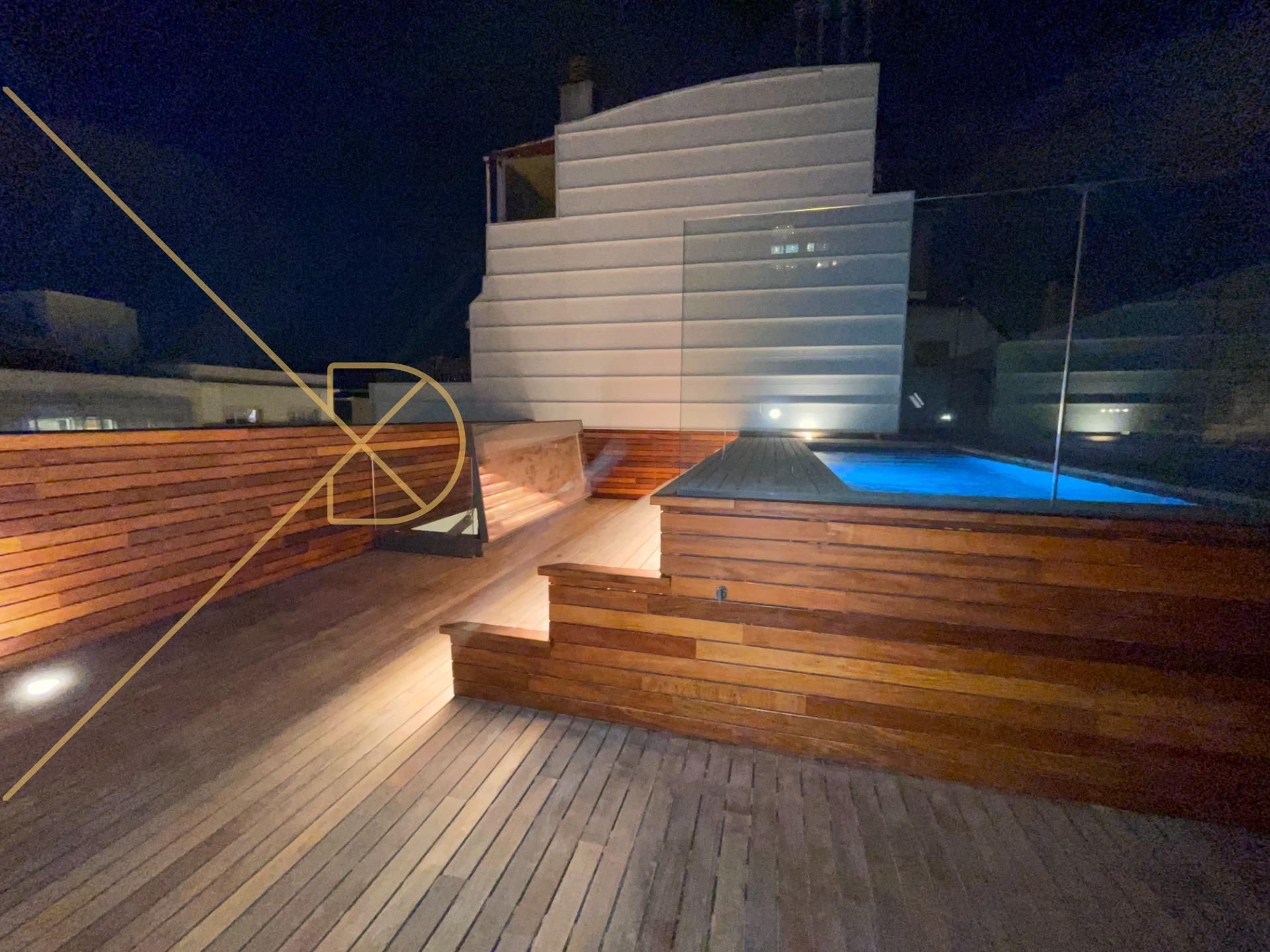 Terrace of Attic for sale in  Barcelona Capital  with Air Conditioner, Heating and Private garden