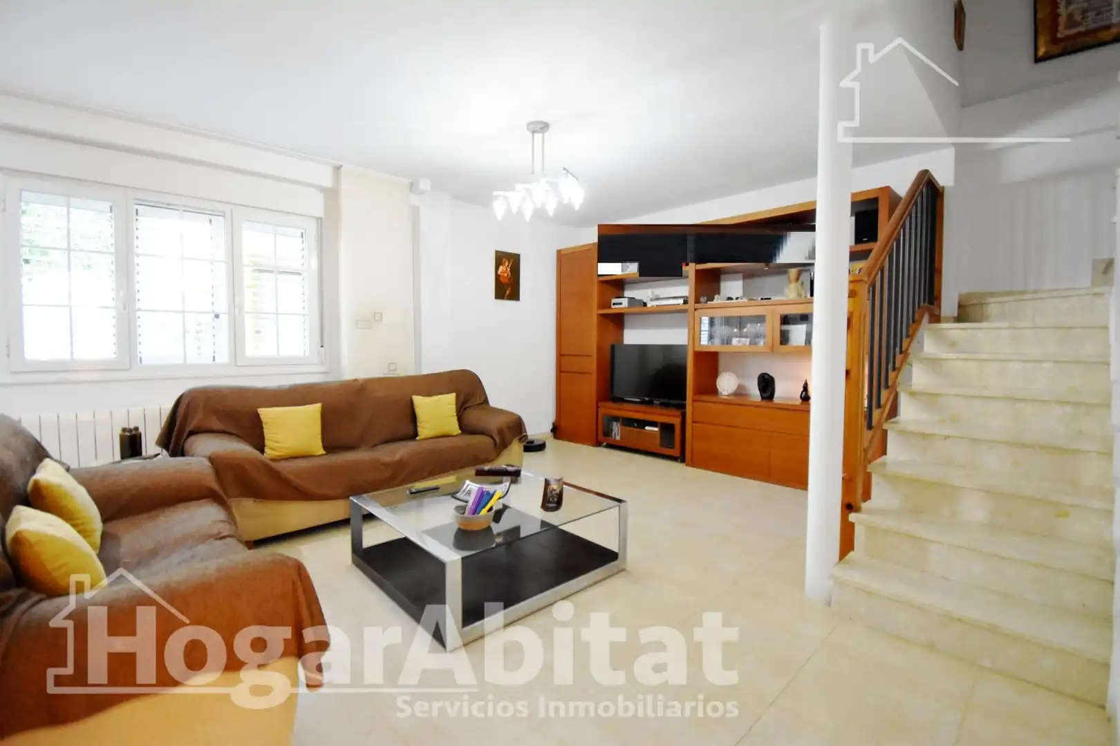 Sala de estar de Casa adosada en venta en Cullera con Calefacción, Terraza y Trastero