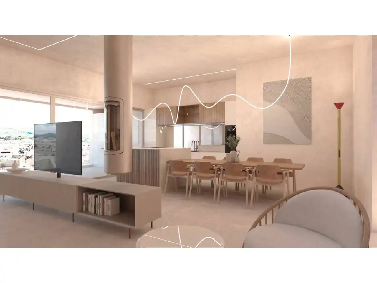 Wohnzimmer von Wohnung zum Verkauf in Artà mit Klimaanlage, Heizung und Terrasse