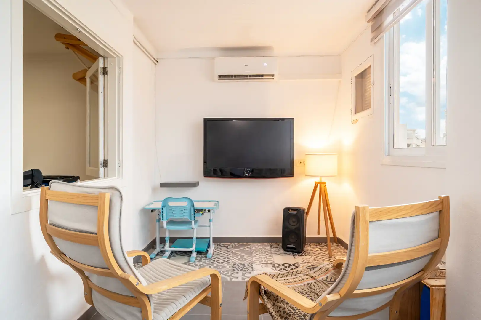 Sala de estar de Piso en venta en  Palma de Mallorca con Aire acondicionado, Parquet y Terraza