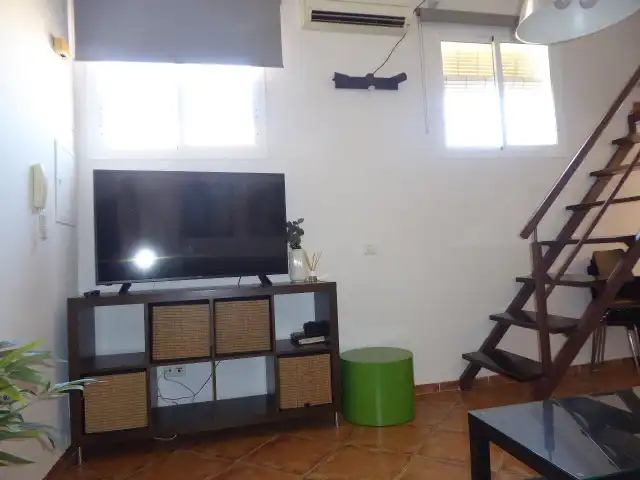 Wohnzimmer von Wohnungen zur Miete in Málaga mit Klimaanlage, Möbliert und Waschmaschine
