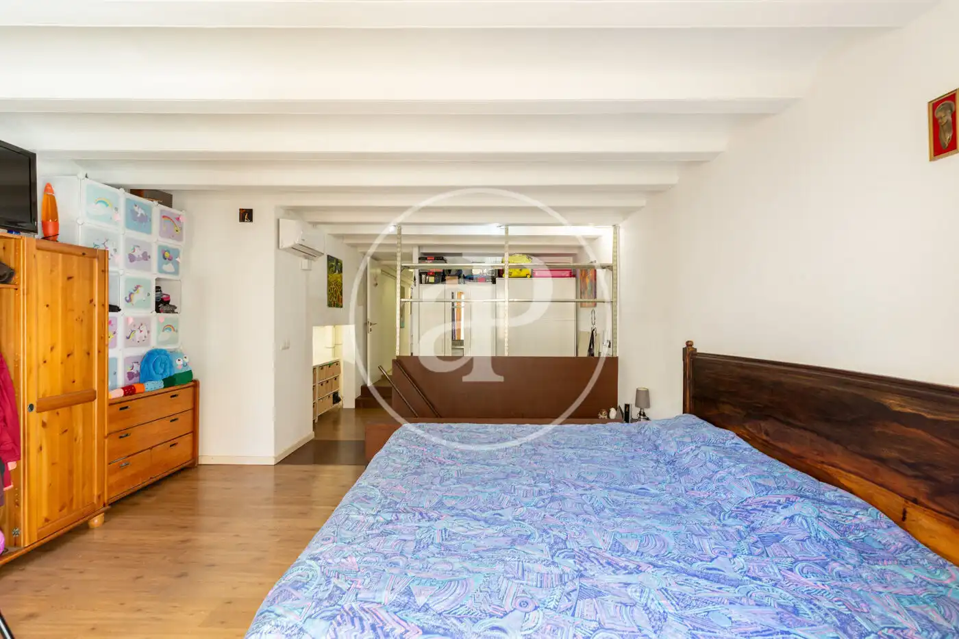 Schlafzimmer von Loft zum Verkauf in Barcelona mit Klimaanlage, Heizung und Terrasse