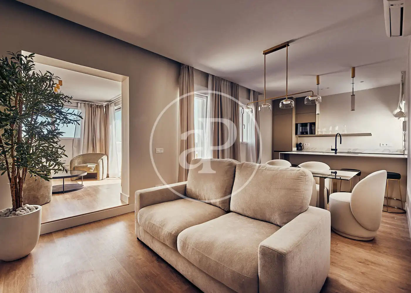 Wohnzimmer von Wohnung zum Verkauf in Madrid mit Klimaanlage, Heizung und Terrasse