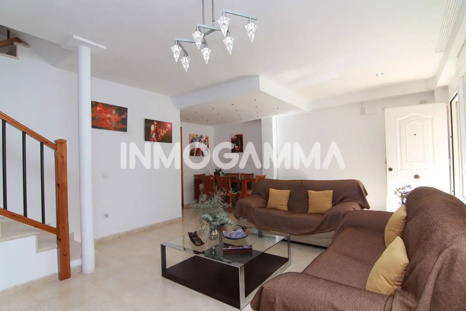 Sala de estar de Casa adosada en venta en Cullera con Terraza y Balcón