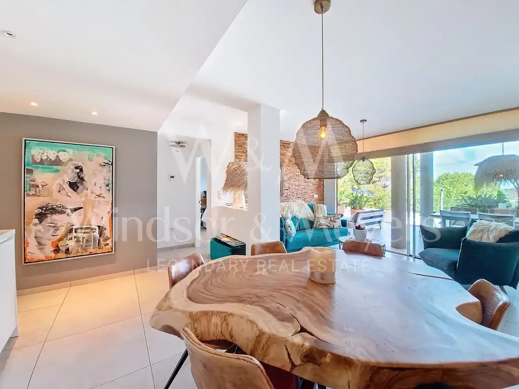 Dining room of Flat for sale in Sant Josep de sa Talaia  with Air Conditioner, Furnished and Oven