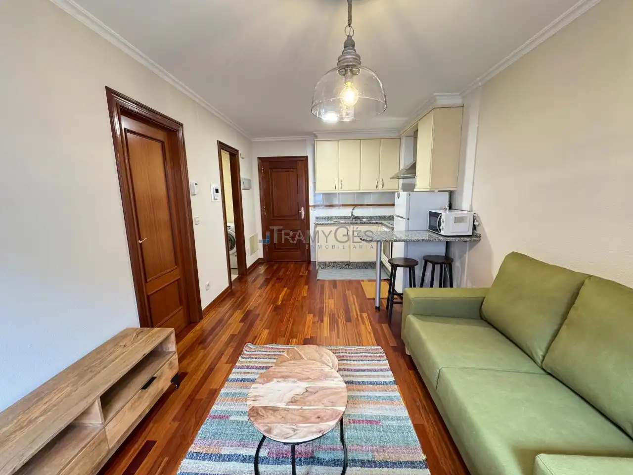 Living room of Apartments for rent in Vigo   with Heating, Parquet flooring and Furnished