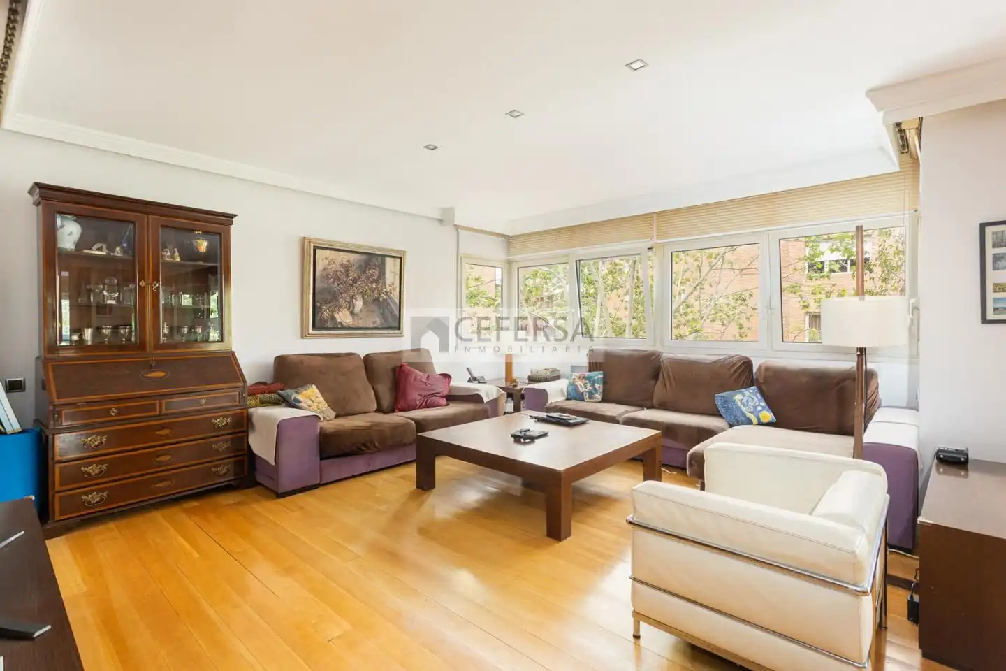 Sala de estar de Piso en venta en Barcelona con Aire acondicionado, Calefacción y Parquet