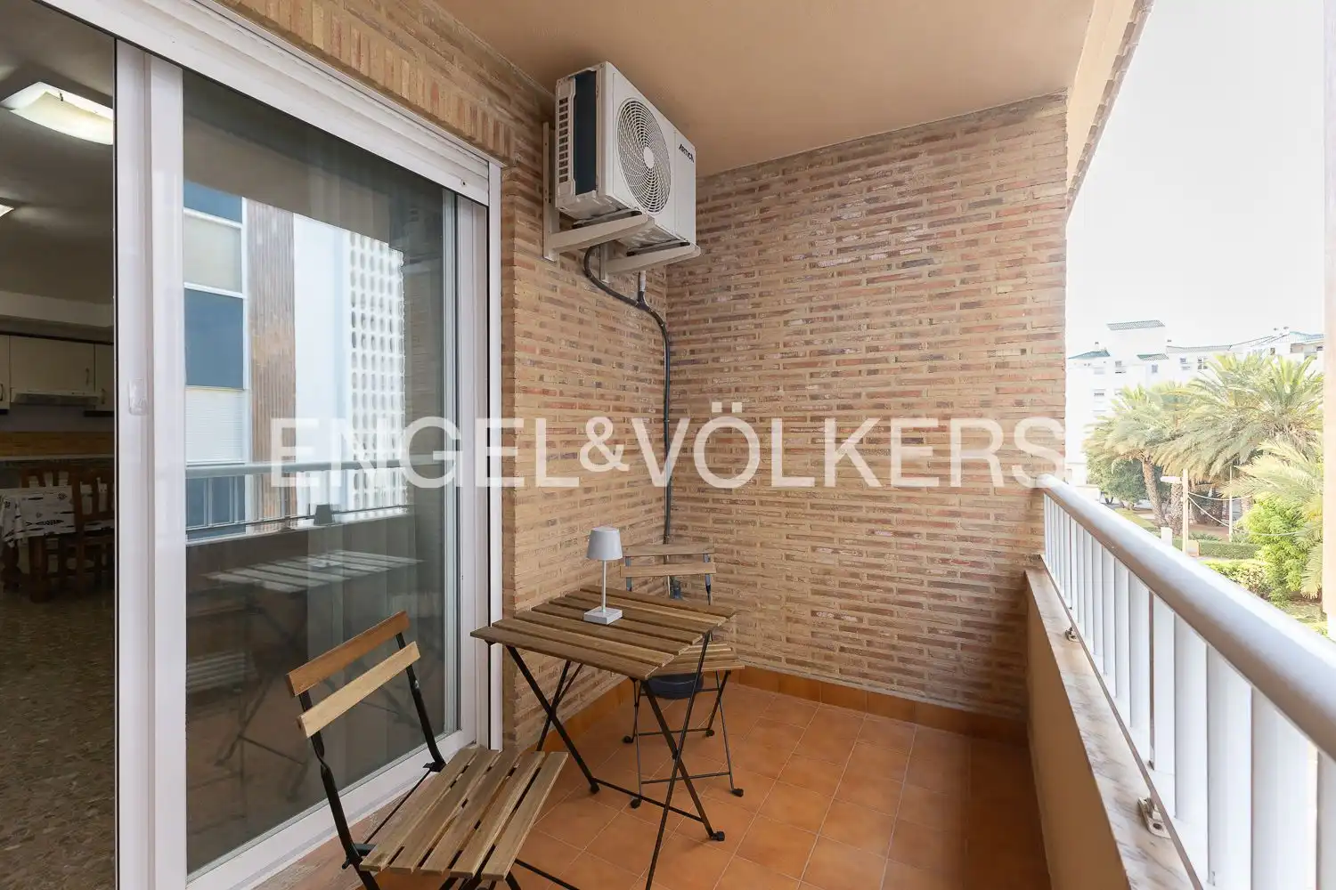 Terraza de Piso de alquiler en Sagunto / Sagunt con Aire acondicionado, Calefacción y Parquet