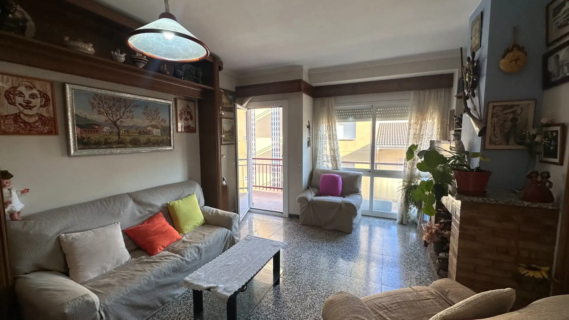 Living room of Flat for sale in Olot  with Heating, Terrace and Storage room