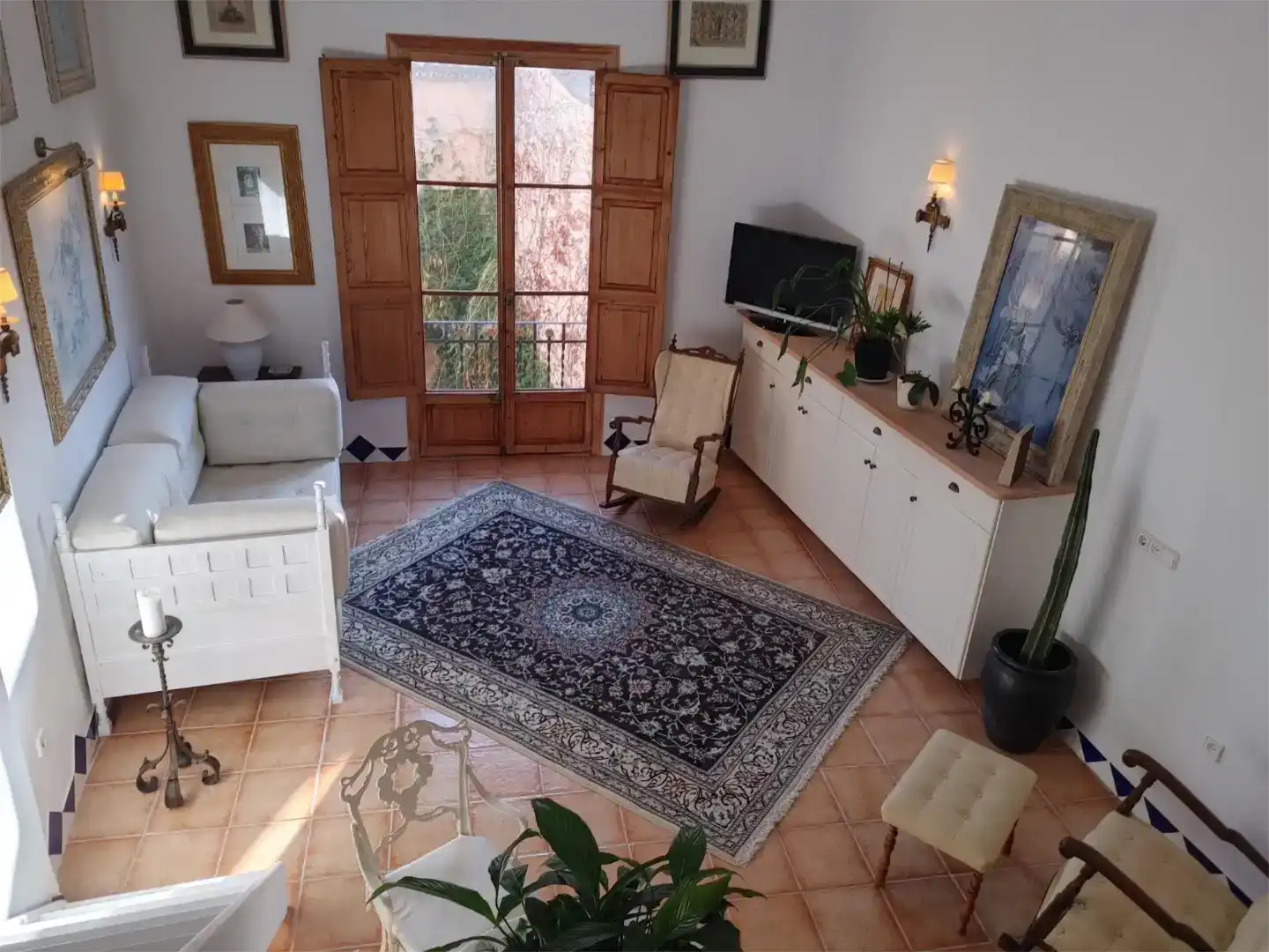 Wohnzimmer von Wohnung zur Miete in  Palma de Mallorca mit Möbliert, Waschmaschine und Fernseher