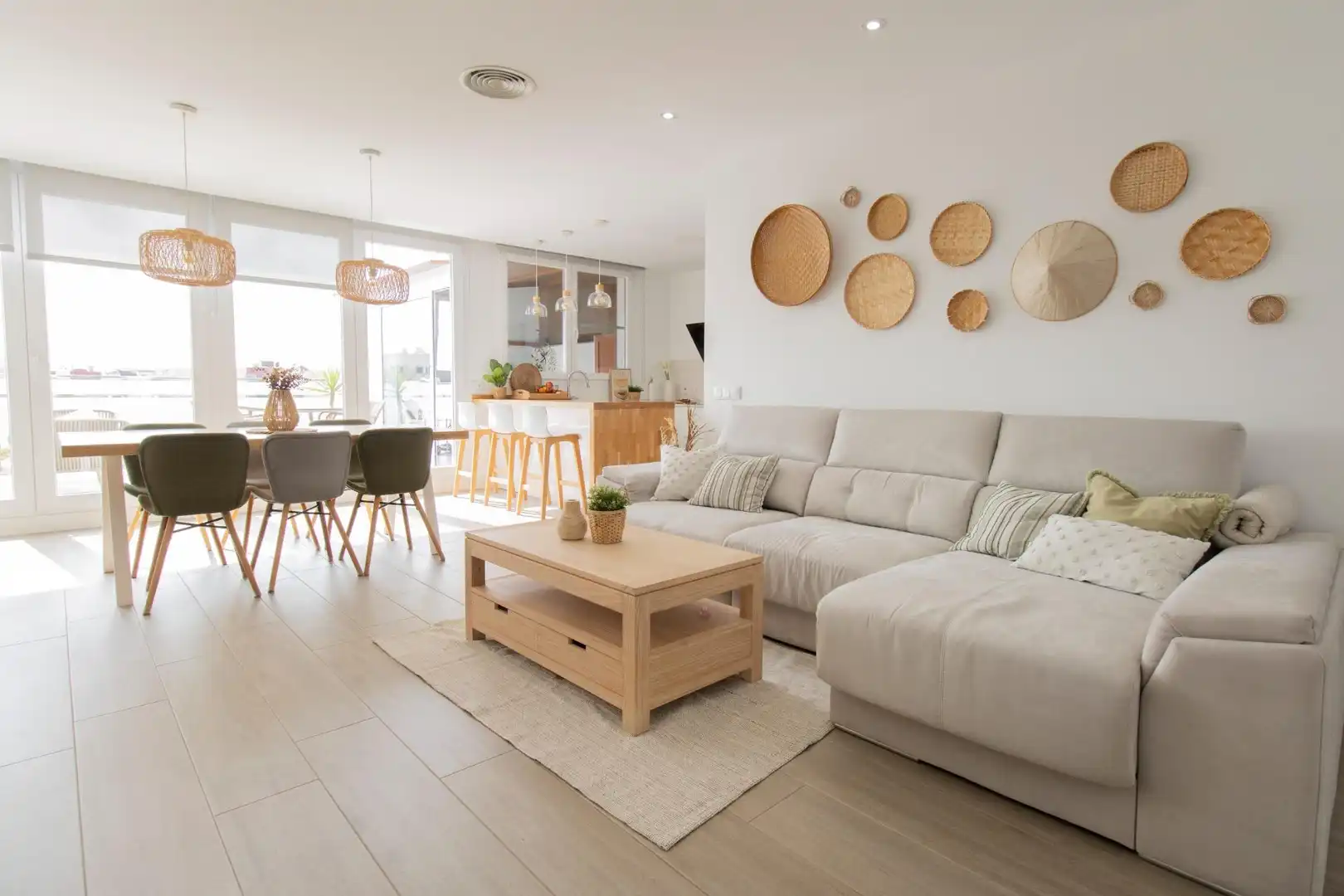 Living room of Attic for sale in Rafelbuñol / Rafelbunyol  with Air Conditioner, Terrace and Storage room