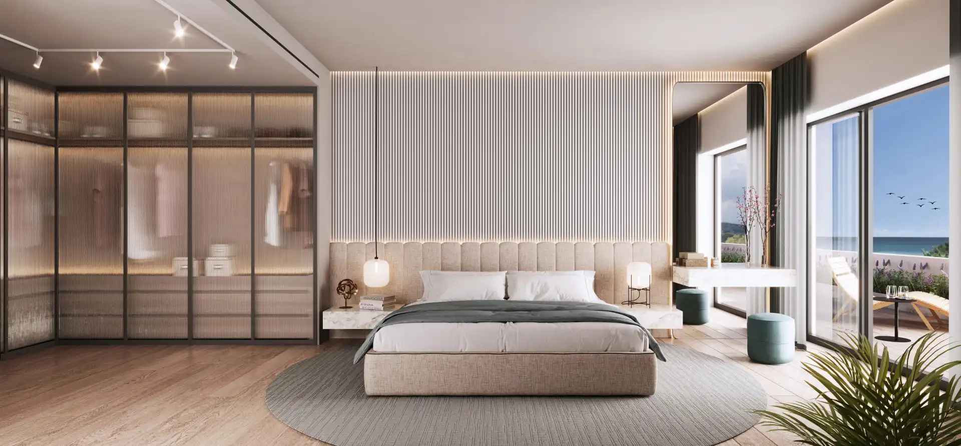 Bedroom of Apartments for sale in Marbella  with Air Conditioner, Terrace and Swimming Pool