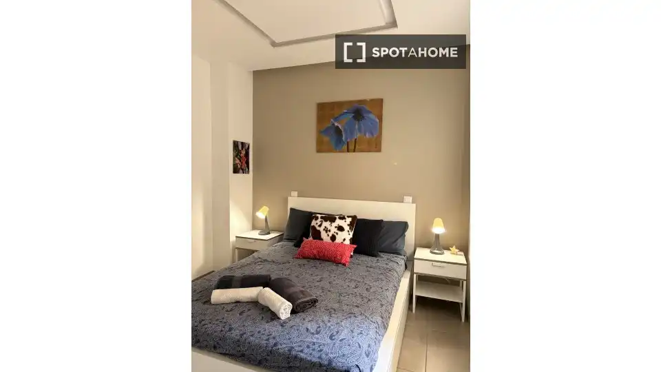 Schlafzimmer von Wohnungen zur untervermieten in Las Palmas de Gran Canaria mit Klimaanlage, Terrasse und Möbliert