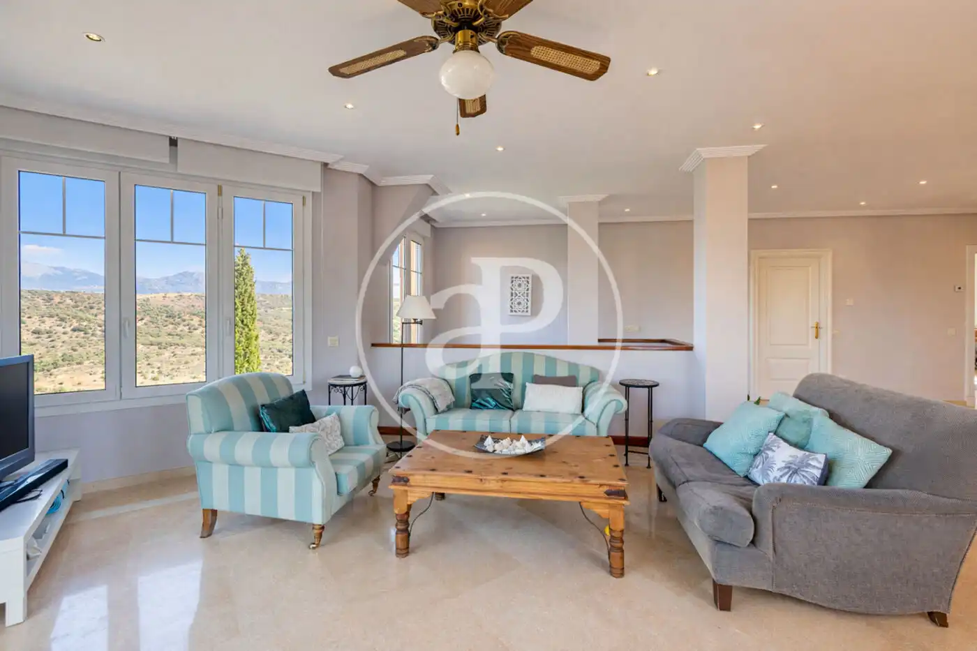 Living room of Houses for sale in Venturada  with Heating, Private garden and Terrace