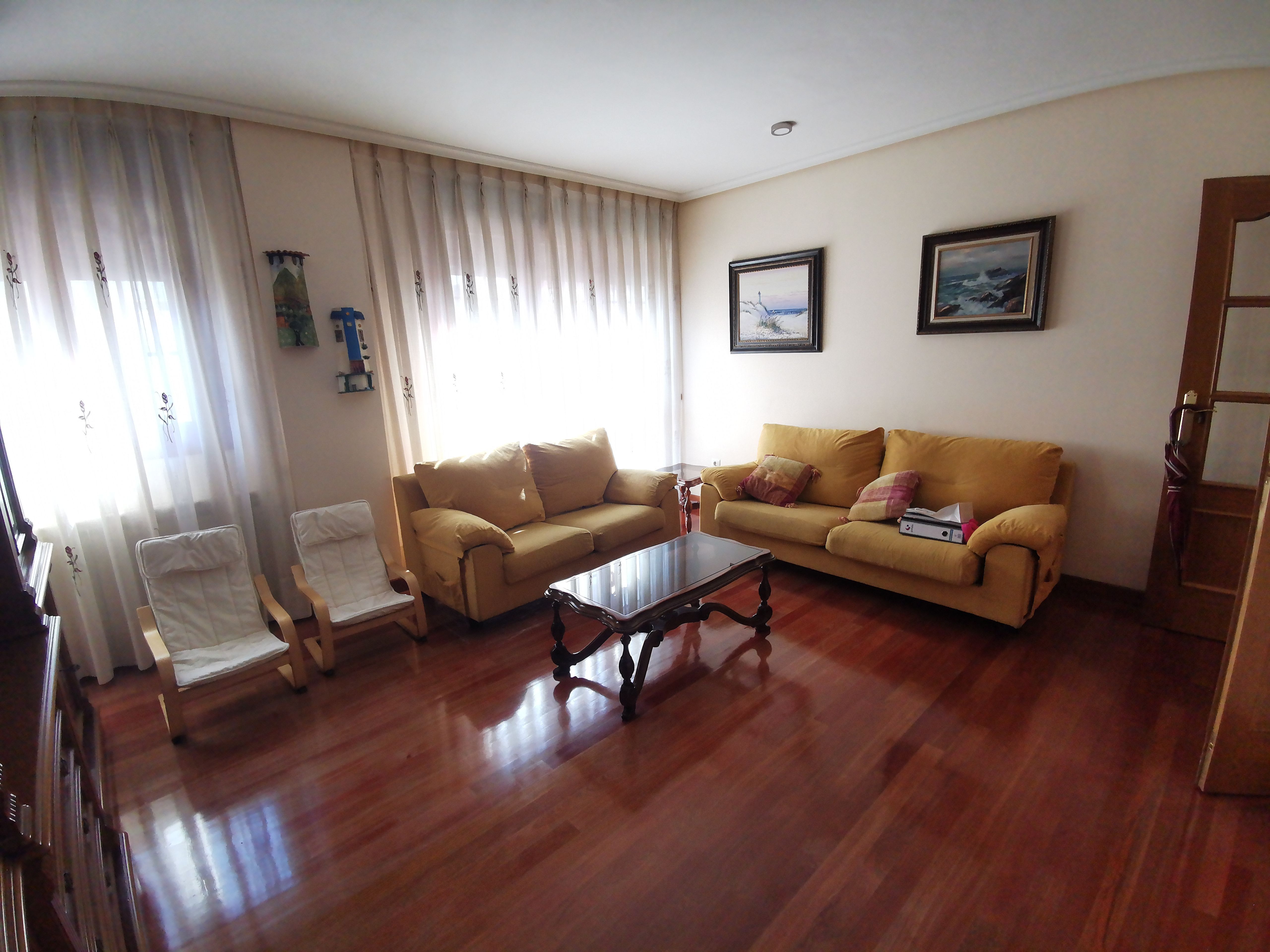 Living room of Flat for sale in Avilés  with Heating, Parquet flooring and Terrace