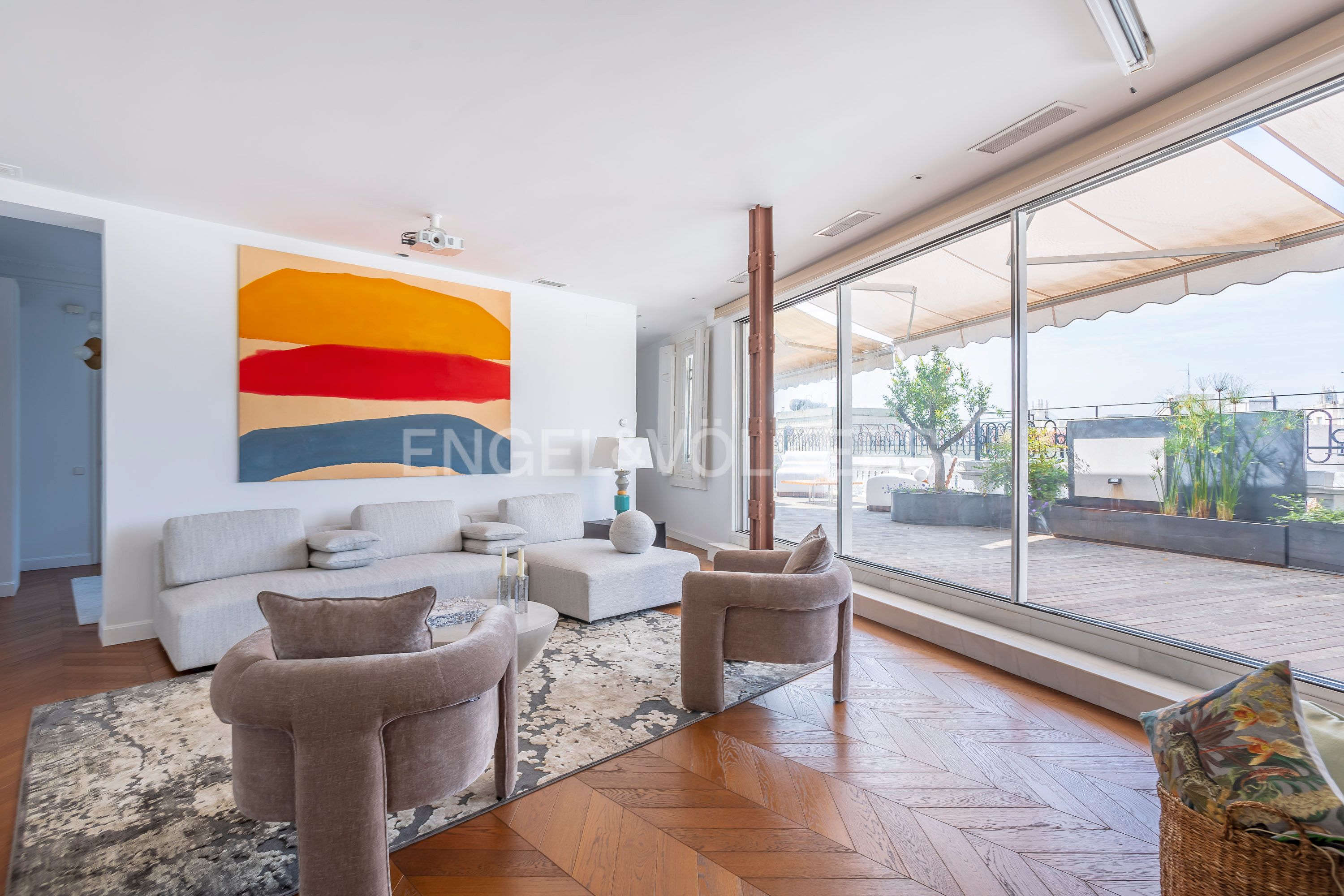 Sala d'estar de Àtic en venda en  Madrid Capital amb Aire condicionat, Calefacció i Terrassa