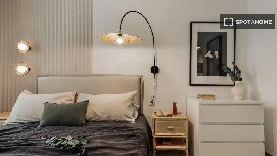 Habitación de Piso de alquiler en Barcelona con Aire acondicionado, Calefacción y Amueblado