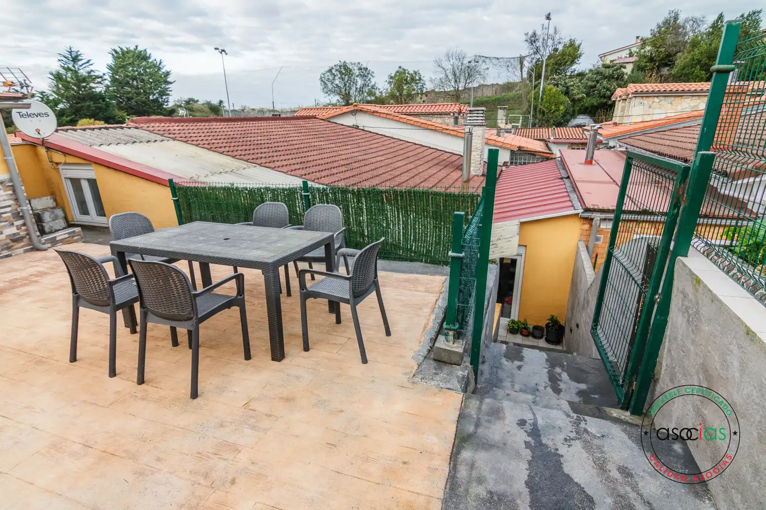 Terraza de Casa adosada en venta en Gijón  con Calefacción, Jardín privado y Parquet