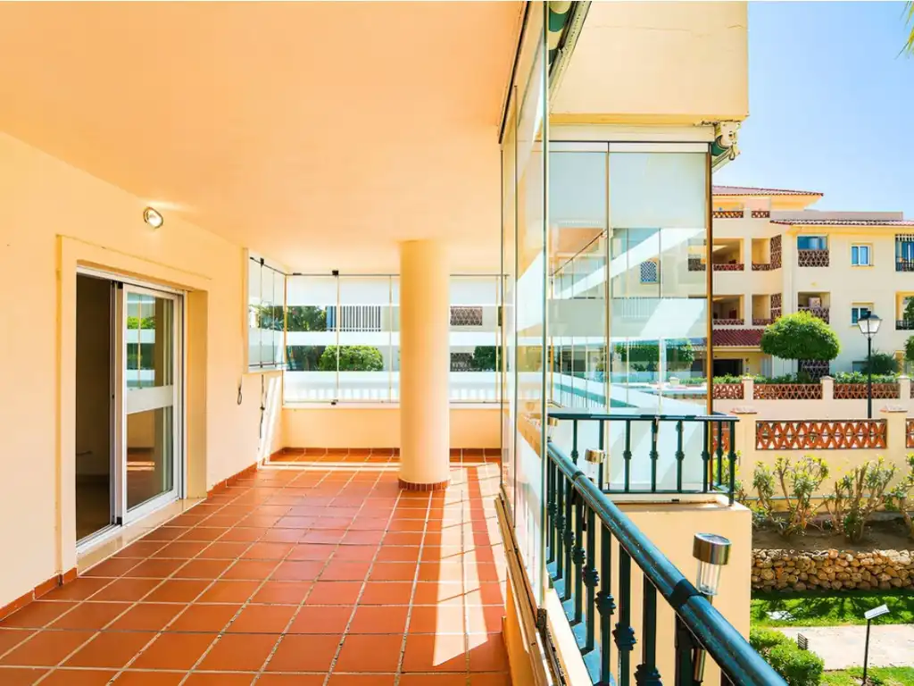 Terrasse von Wohnung zum Verkauf in Mijas mit Klimaanlage, Möbliert und Ofen