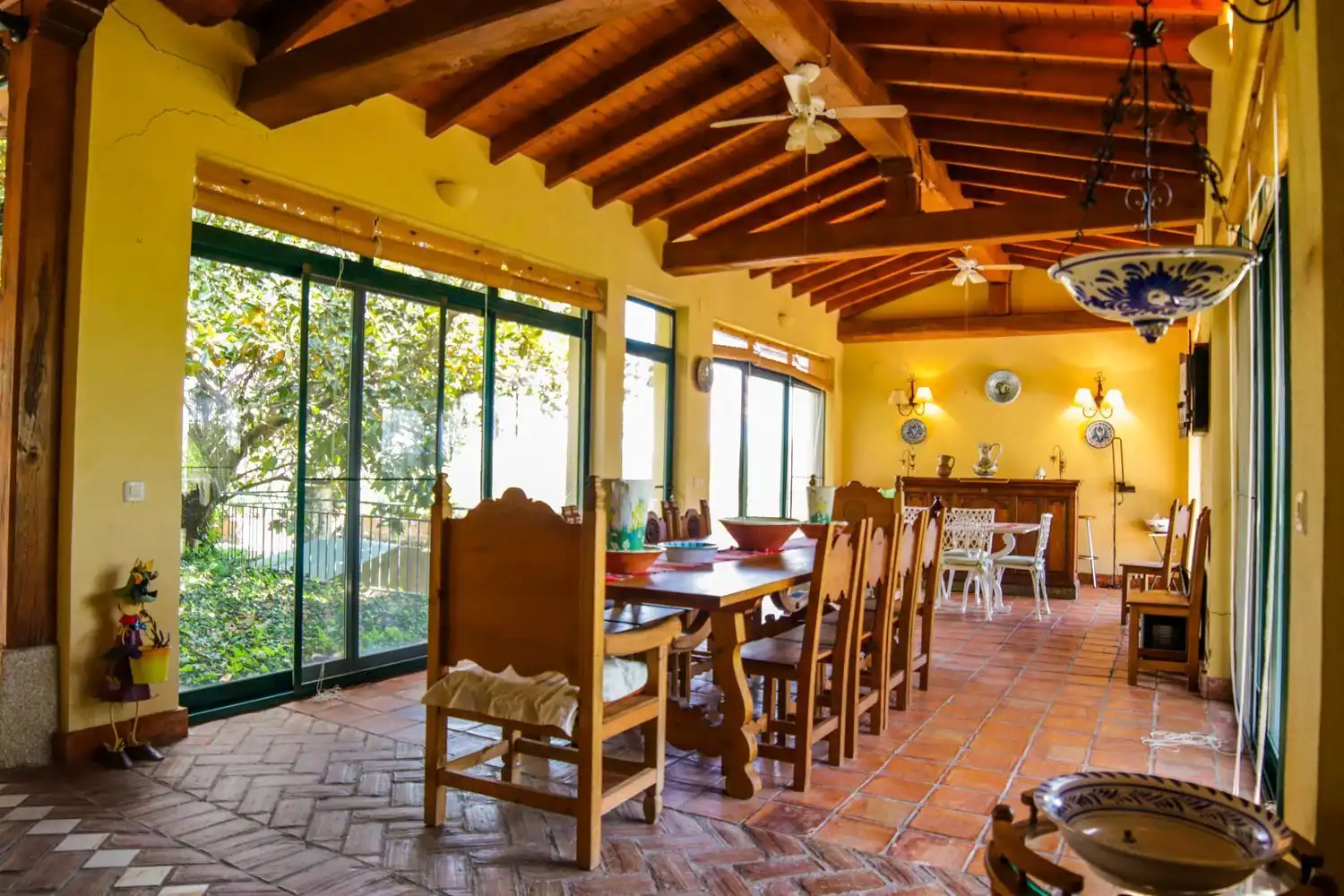 Menjador de Finca rústica en venda en Jarandilla de la Vera amb Aire condicionat, Calefacció i Jardí privat