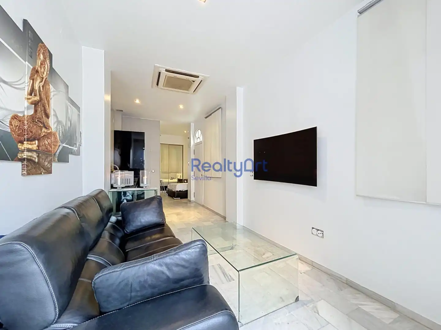 Living room of Attic for sale in Sevilla  with Air Conditioner, Terrace and Furnished